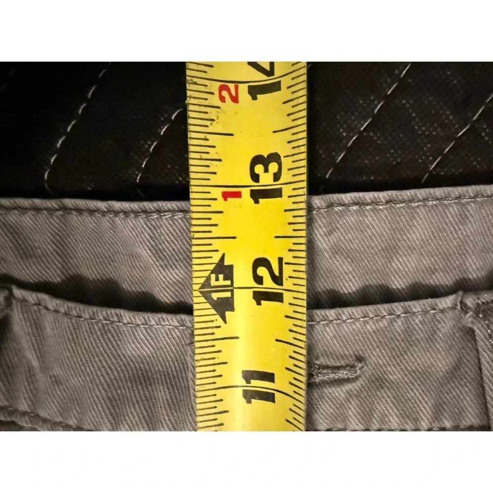 Levi's 502 Regular Taper Pants Mens 36x32 Grey White Tab Stretch Twill Chino